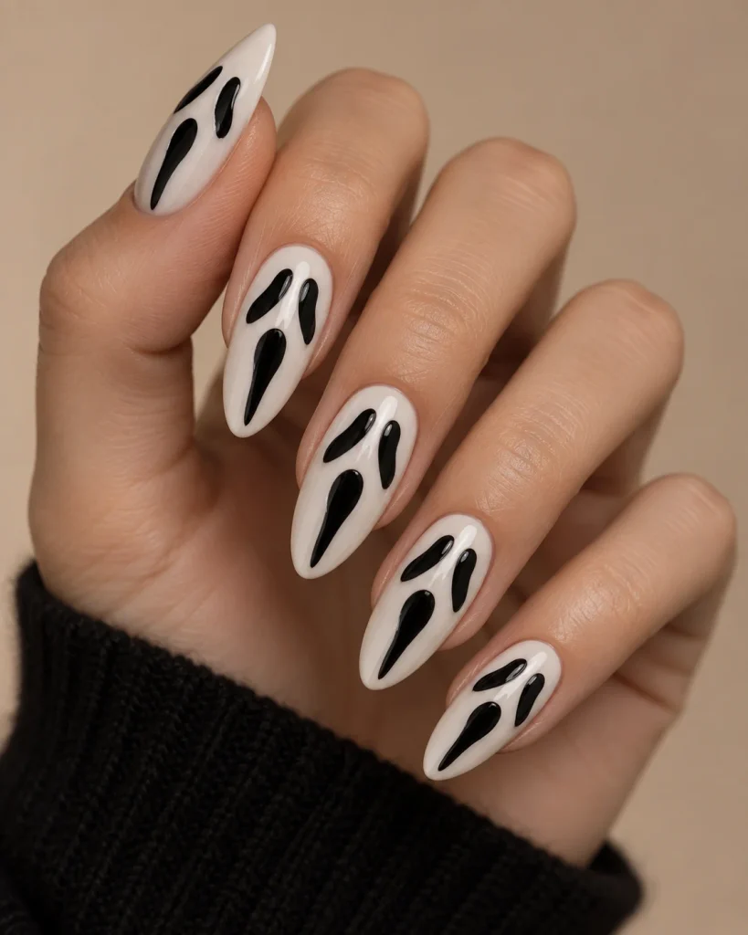 Almond Ghost Nails