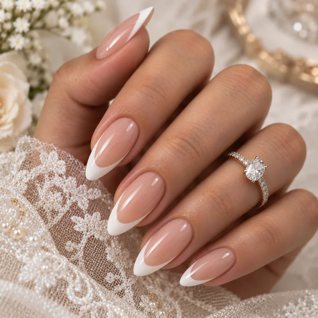  Almond Shape French Tips