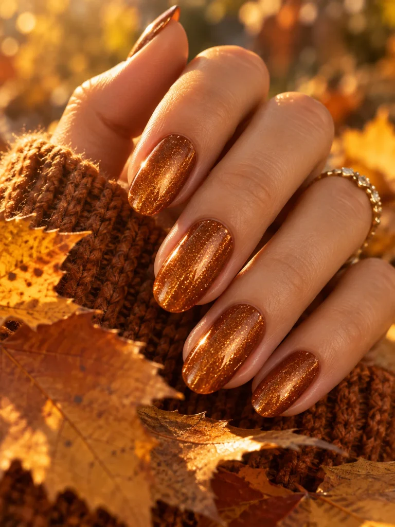 Amber Glow october Nails
