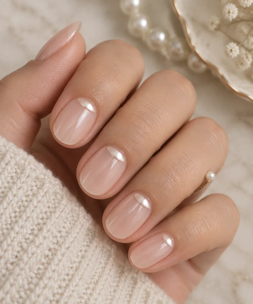 Barely-There Pearl Half Moons