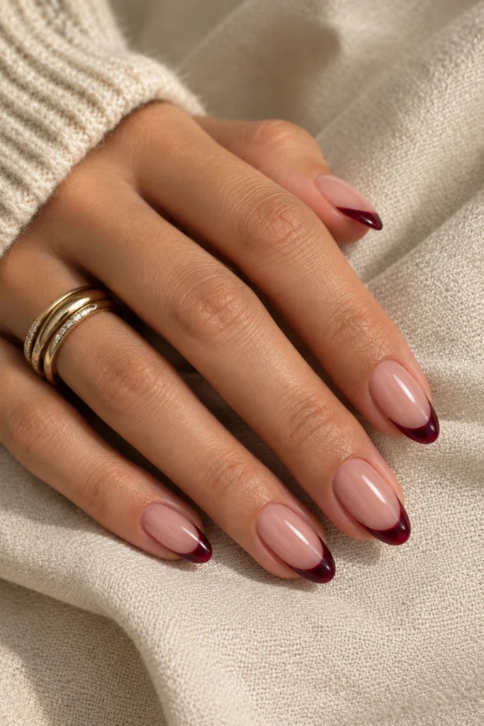 Berry Stain French Tip