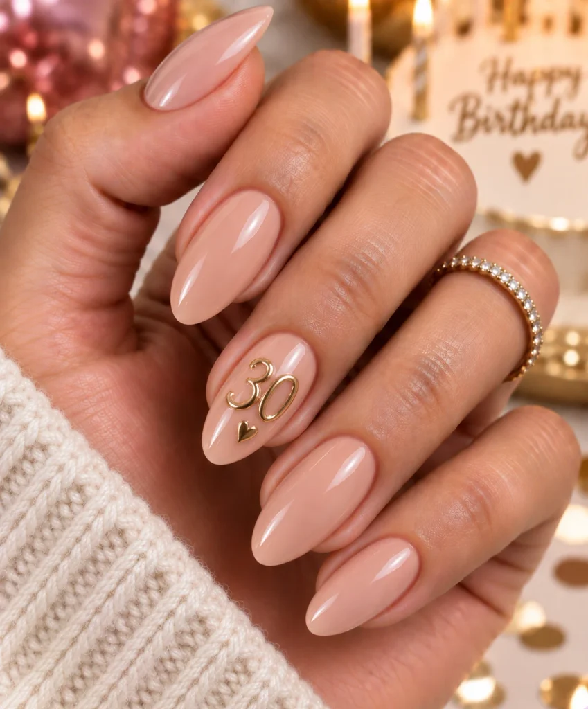 Birthday Number Accent Nail