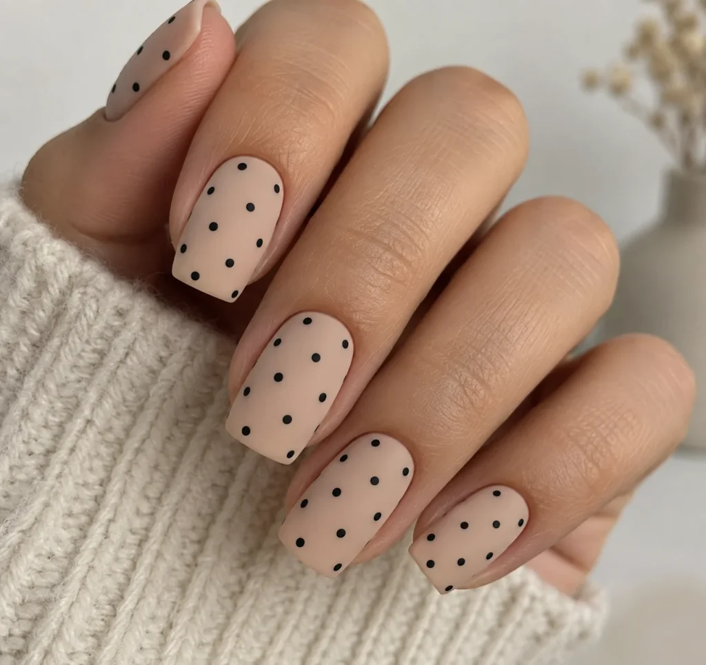 Black Dots on Nude Base