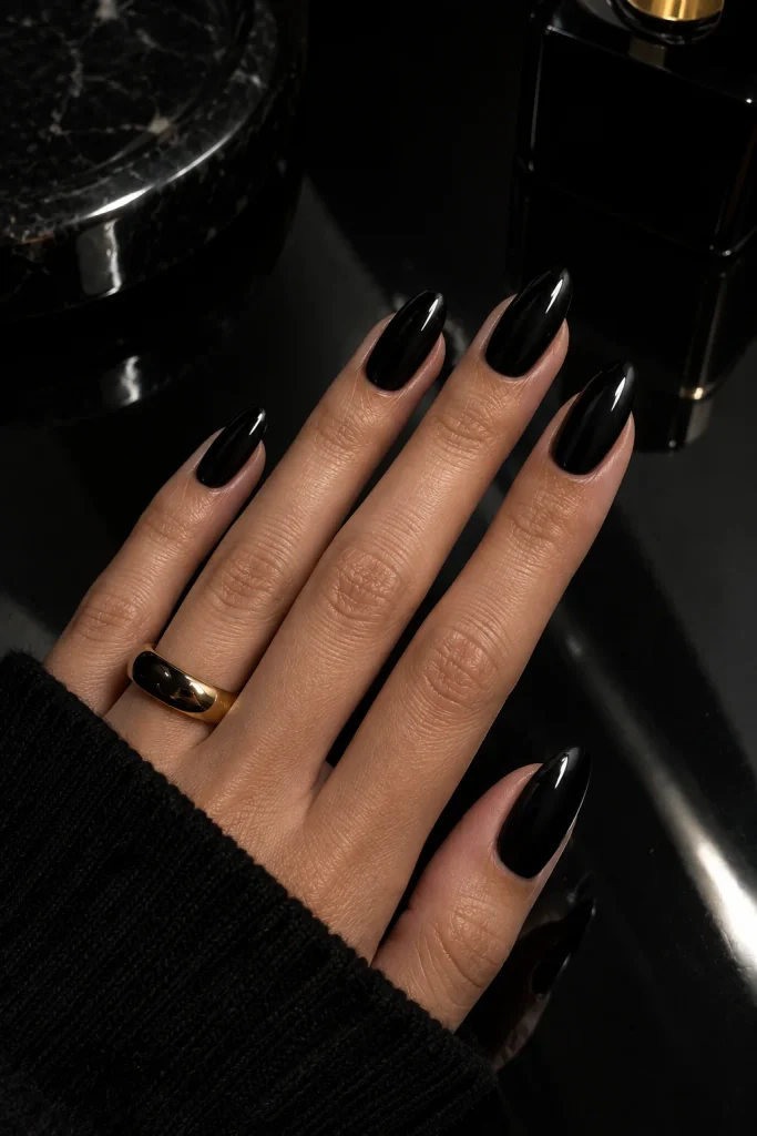 Black Onyx Glossy Nails