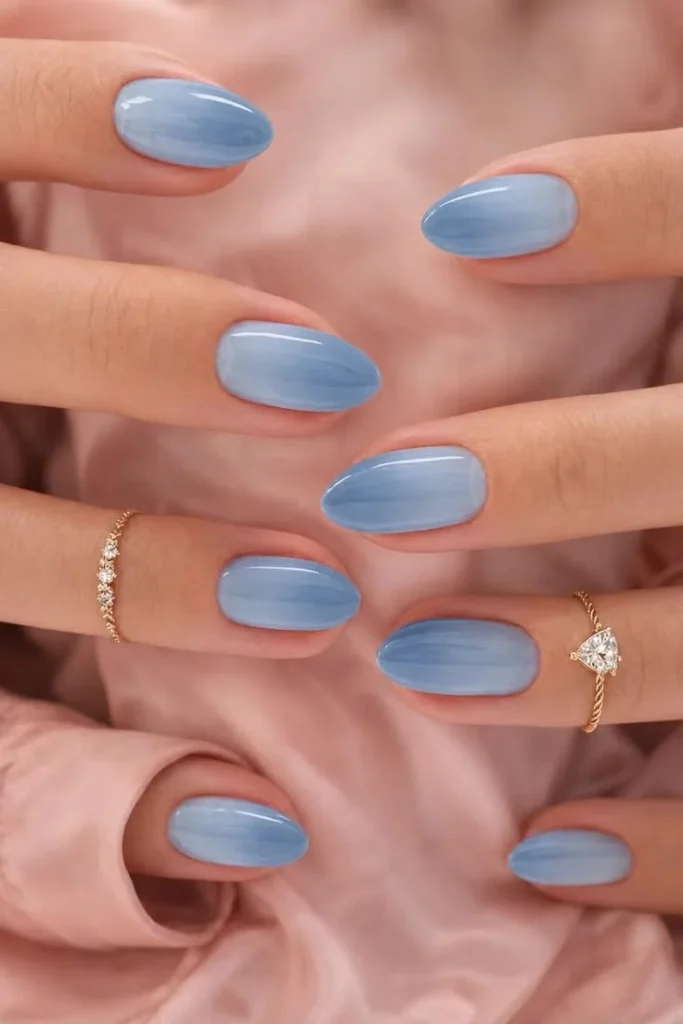 Blue Gel Manicures
