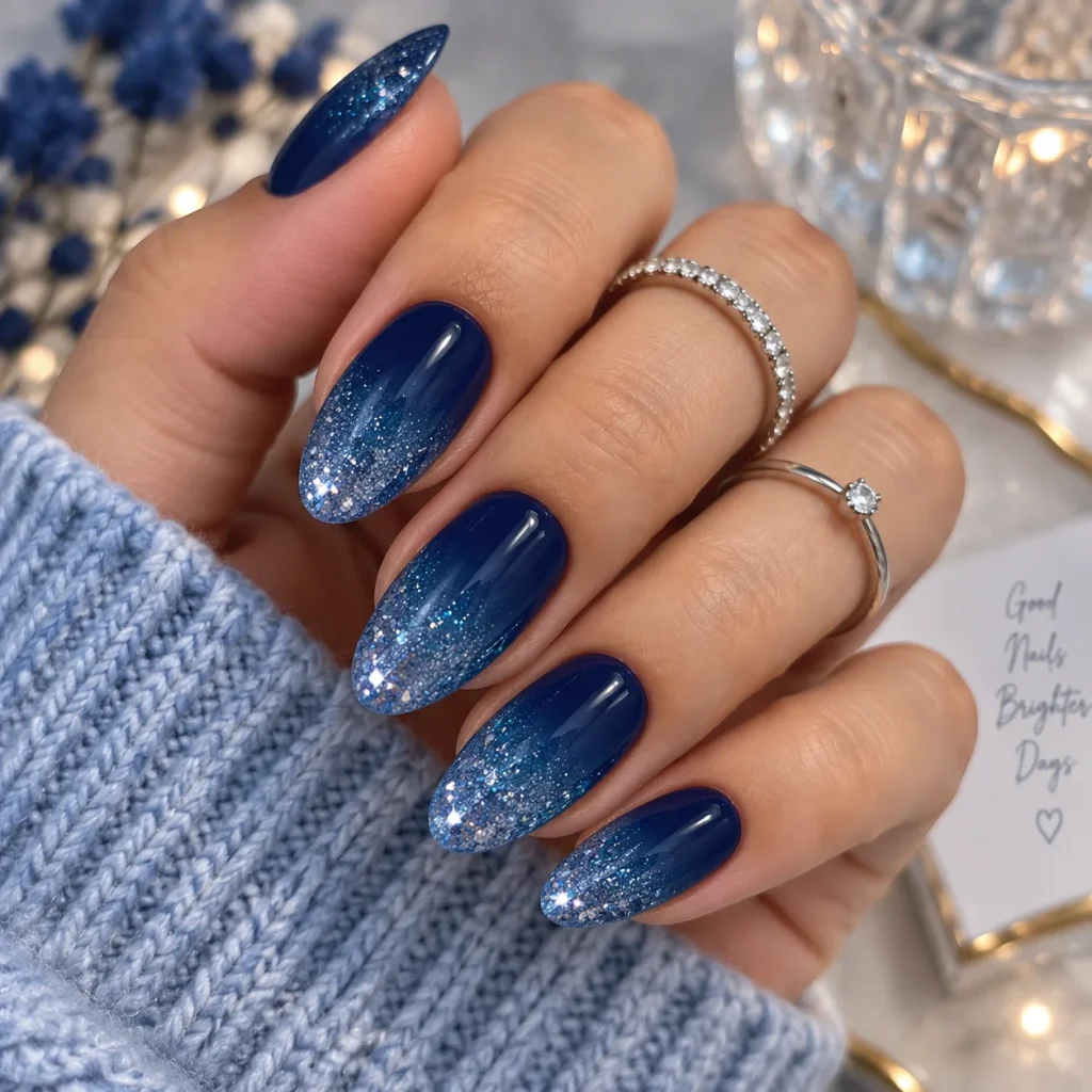  Blue Glitter Ombre 