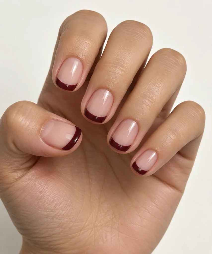 Burgundy French Tip