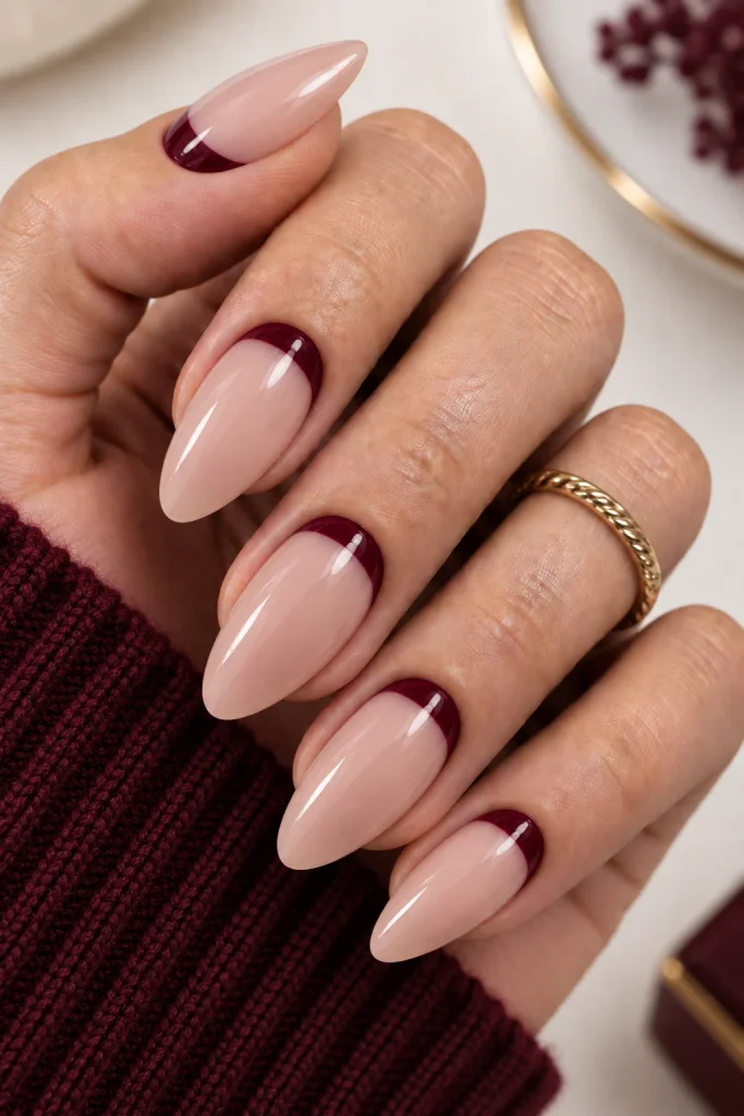 Burgundy Reverse French