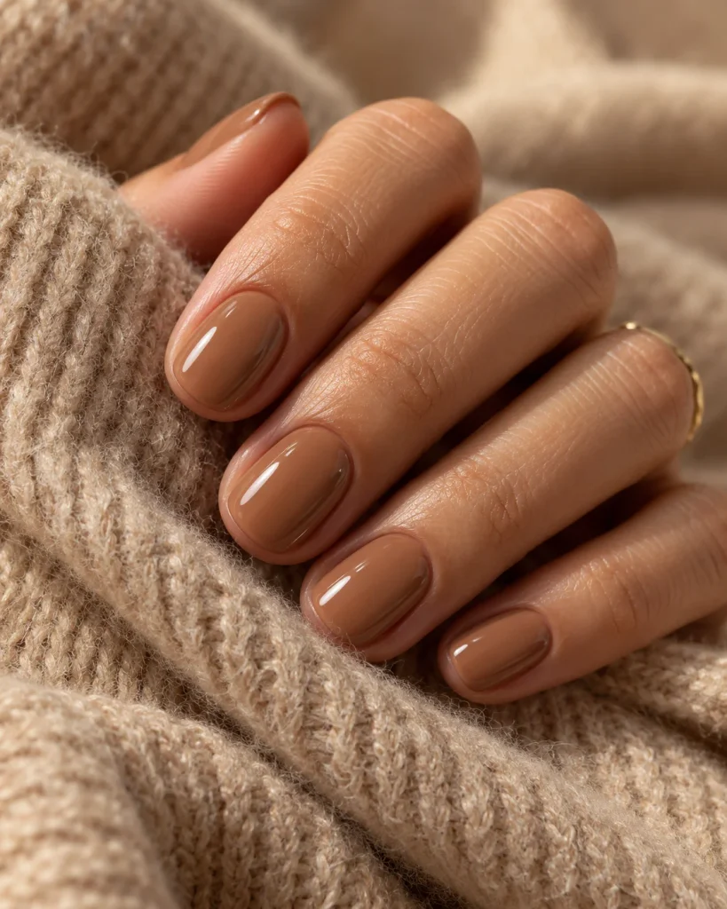 Caramel Nude Nails
