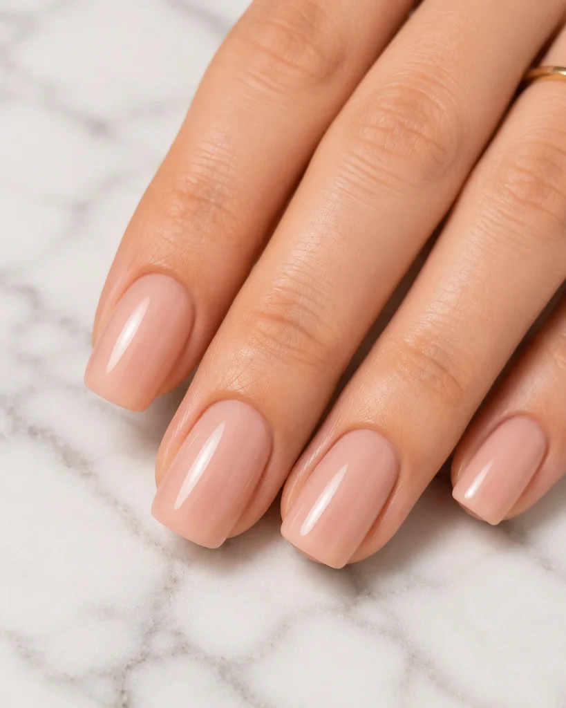 Squoval Nude Manicure