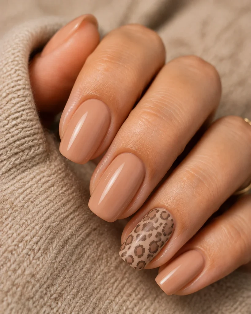 Animal Print Accent Nail
