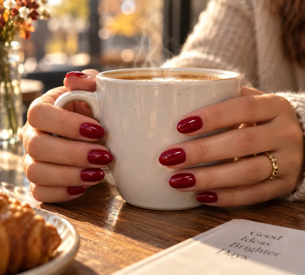 Glossy Red Manicure