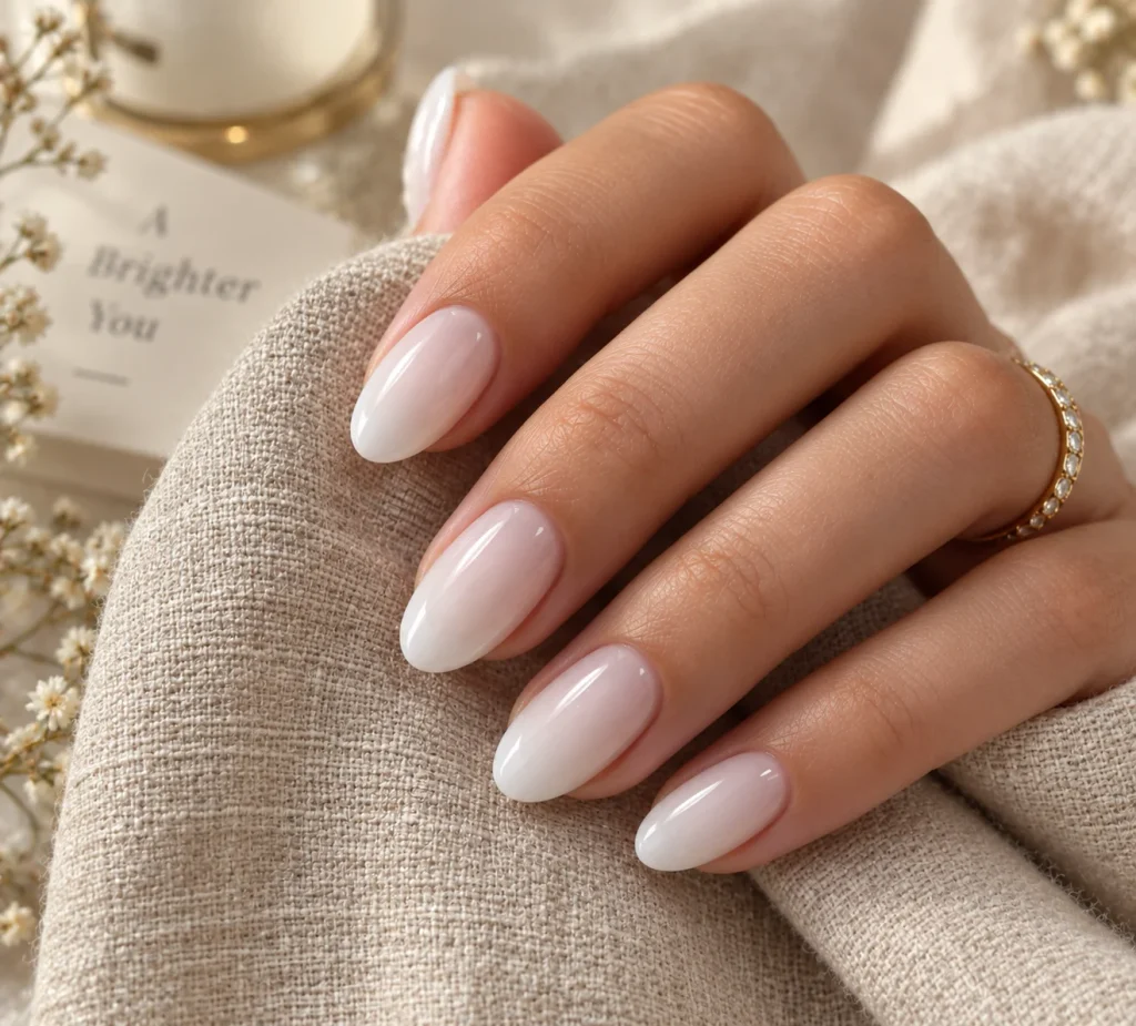 Milky White Nails