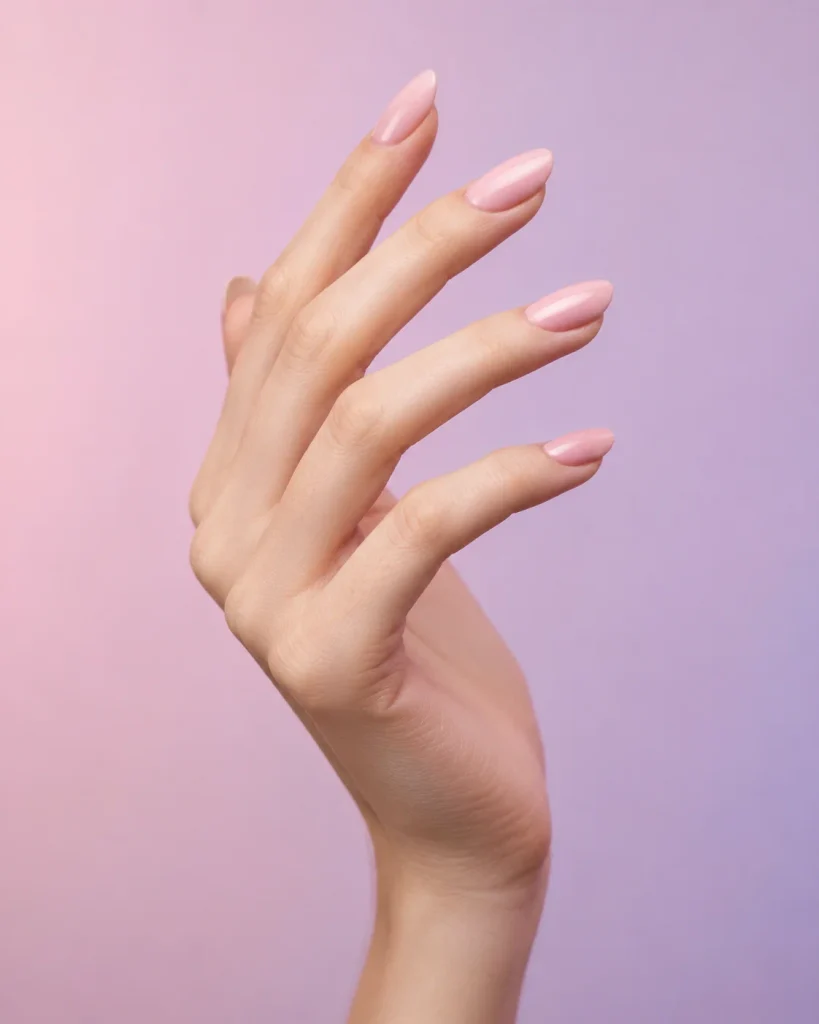 Almond Shape with Soft Pink