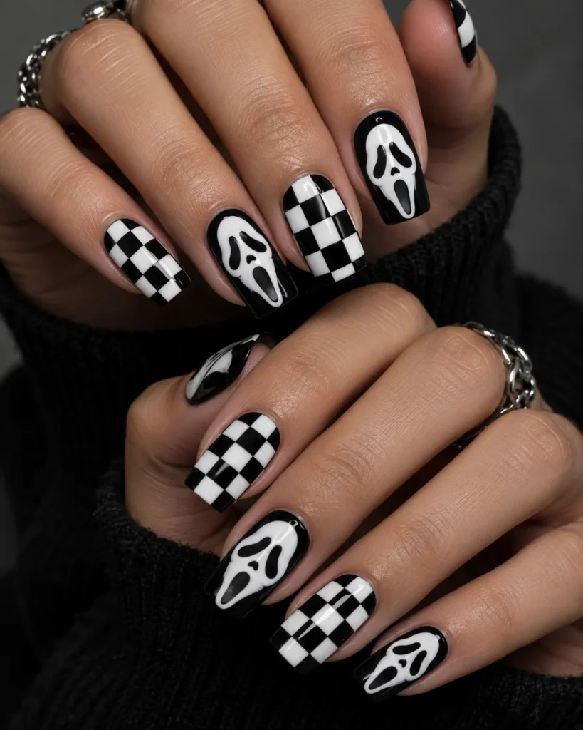 Checkerboard and Ghost Nails
