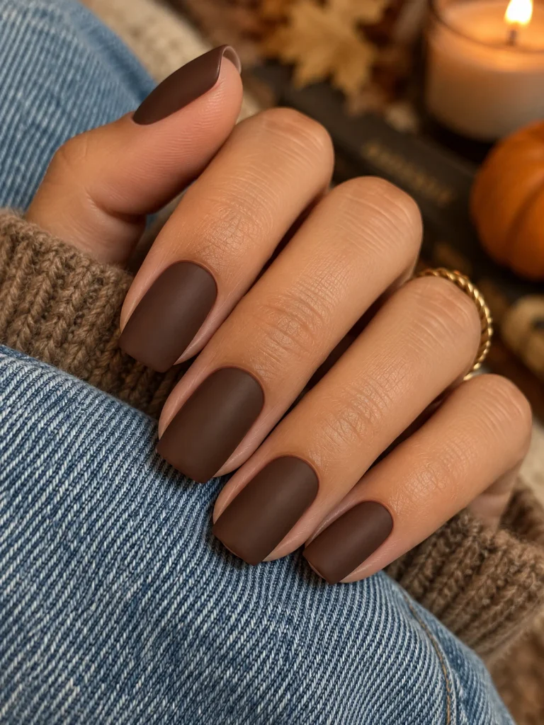  Chocolate Brown Nails