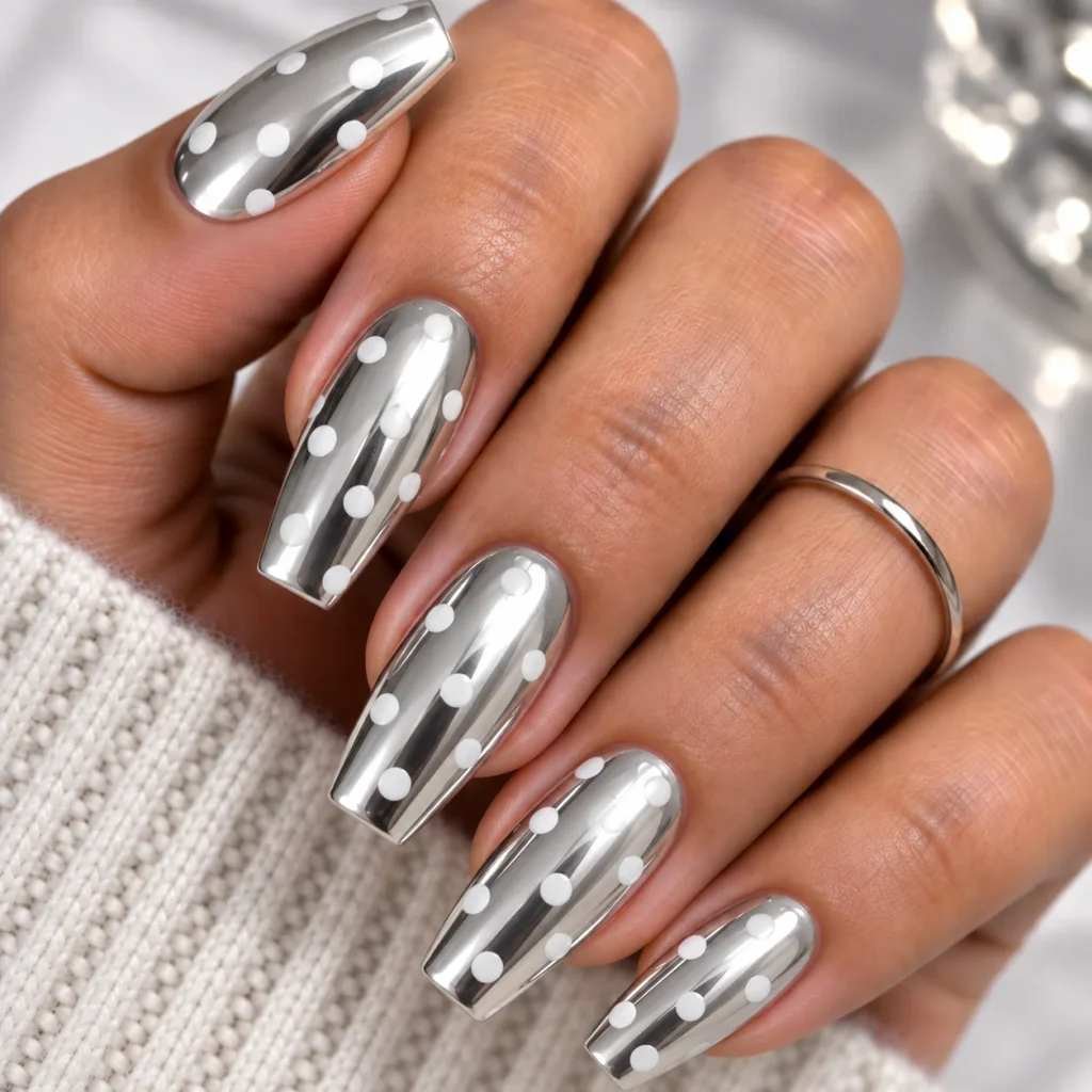Chrome Base with Matte Dots