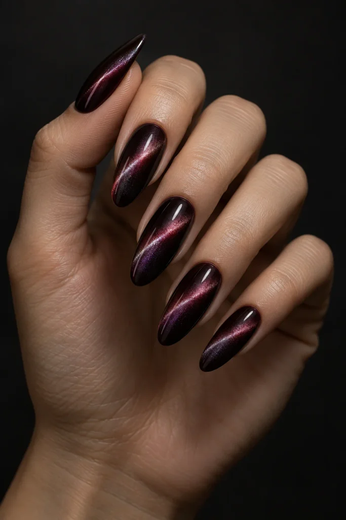 Chrome Cat Eye Nails 