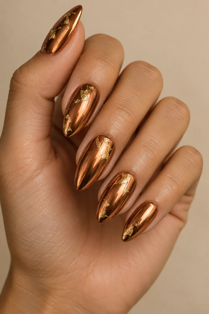  Chrome Foil Accent Nails