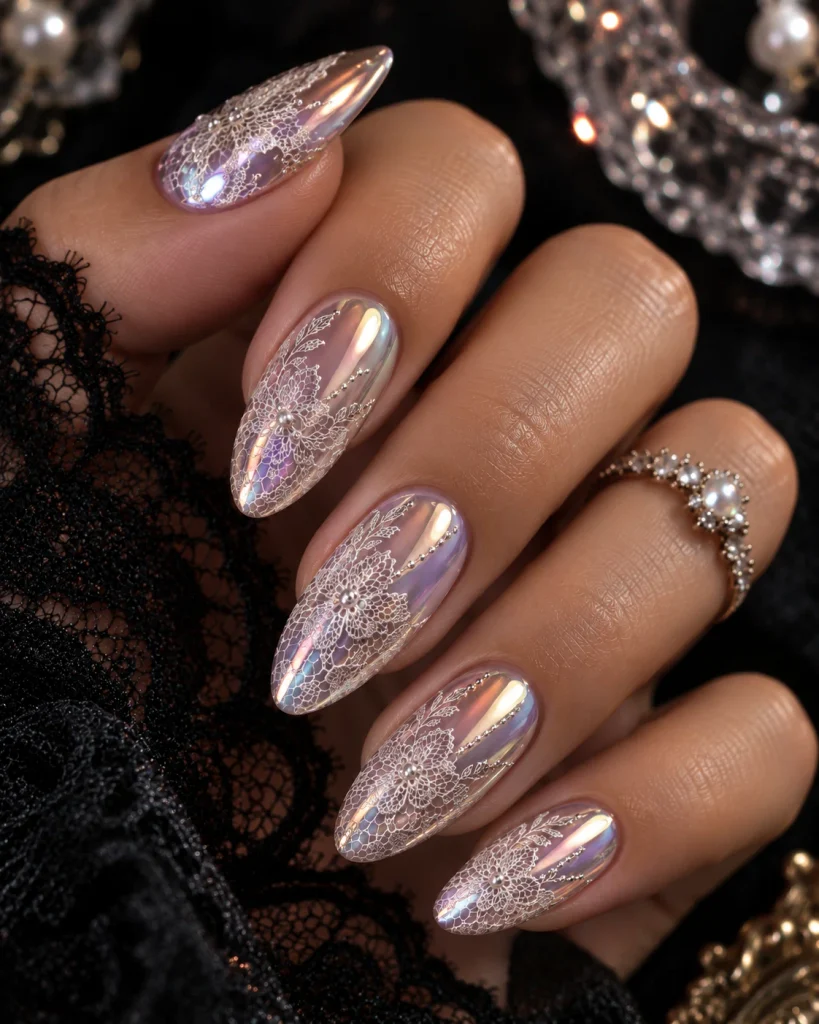  Chrome Lace Manicure