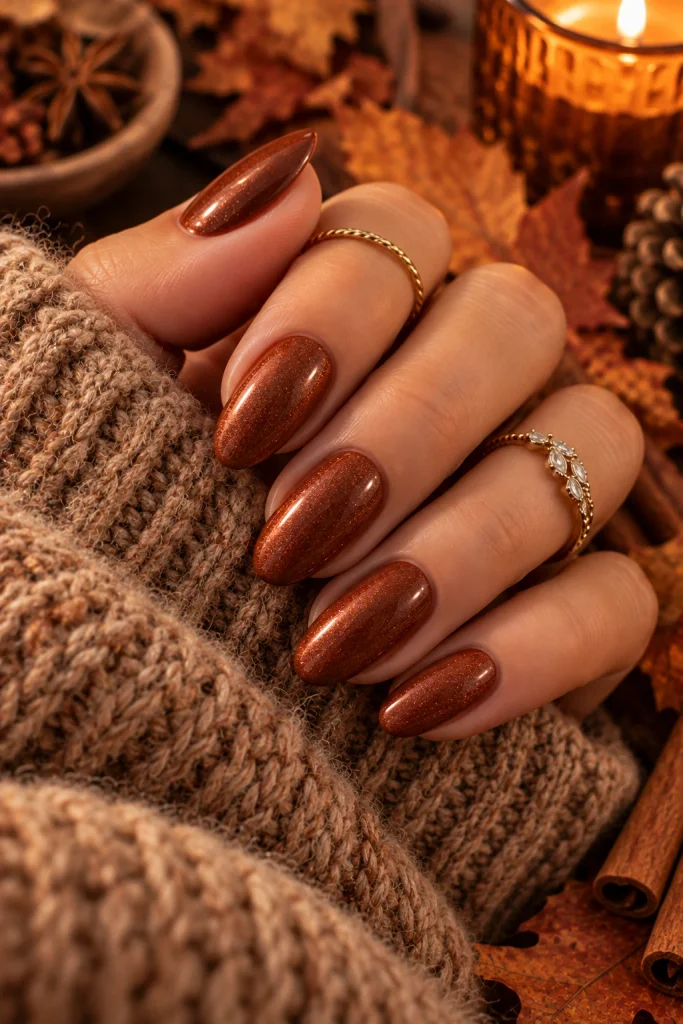 Cinnamon Brown Nails