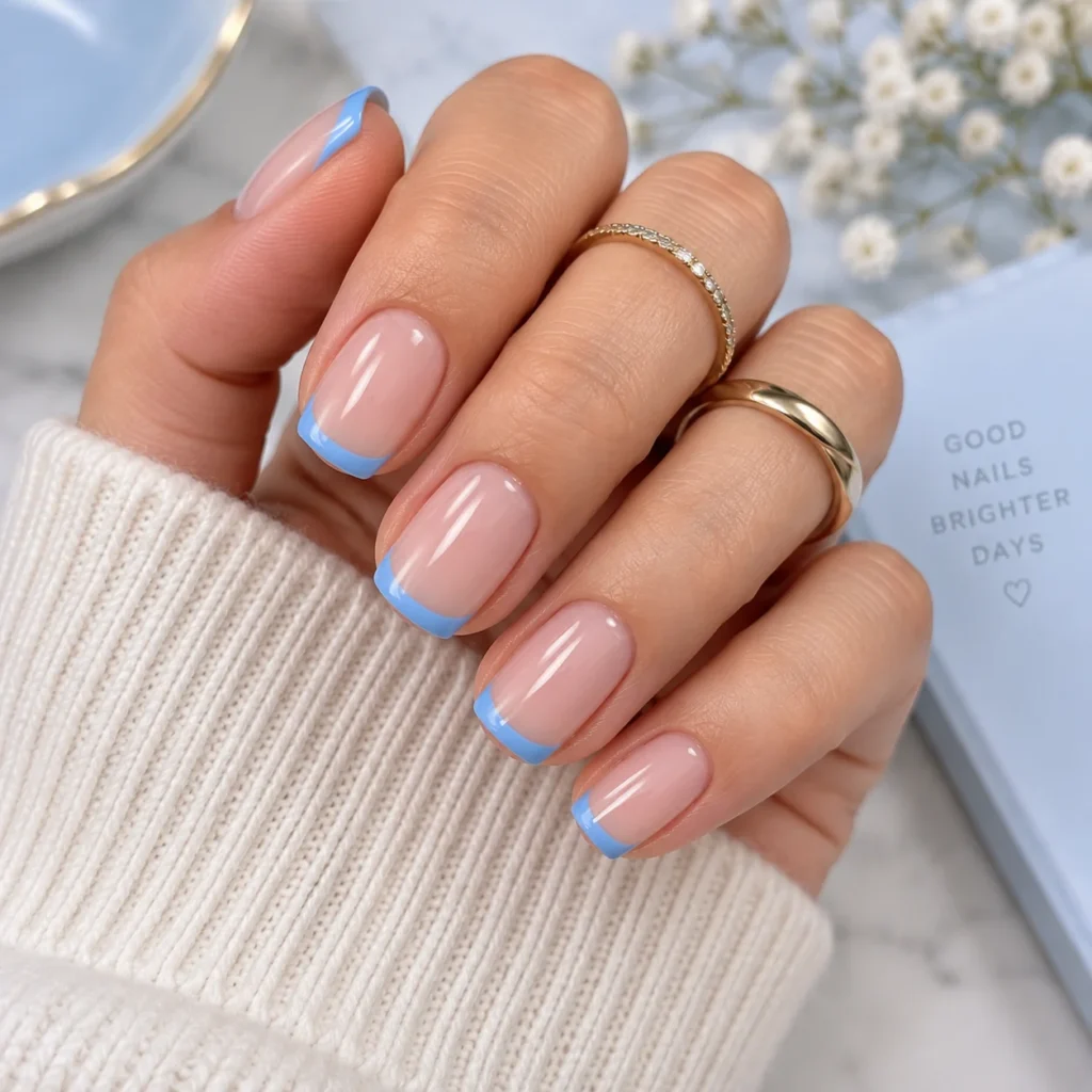  Classic Blue French Tips 