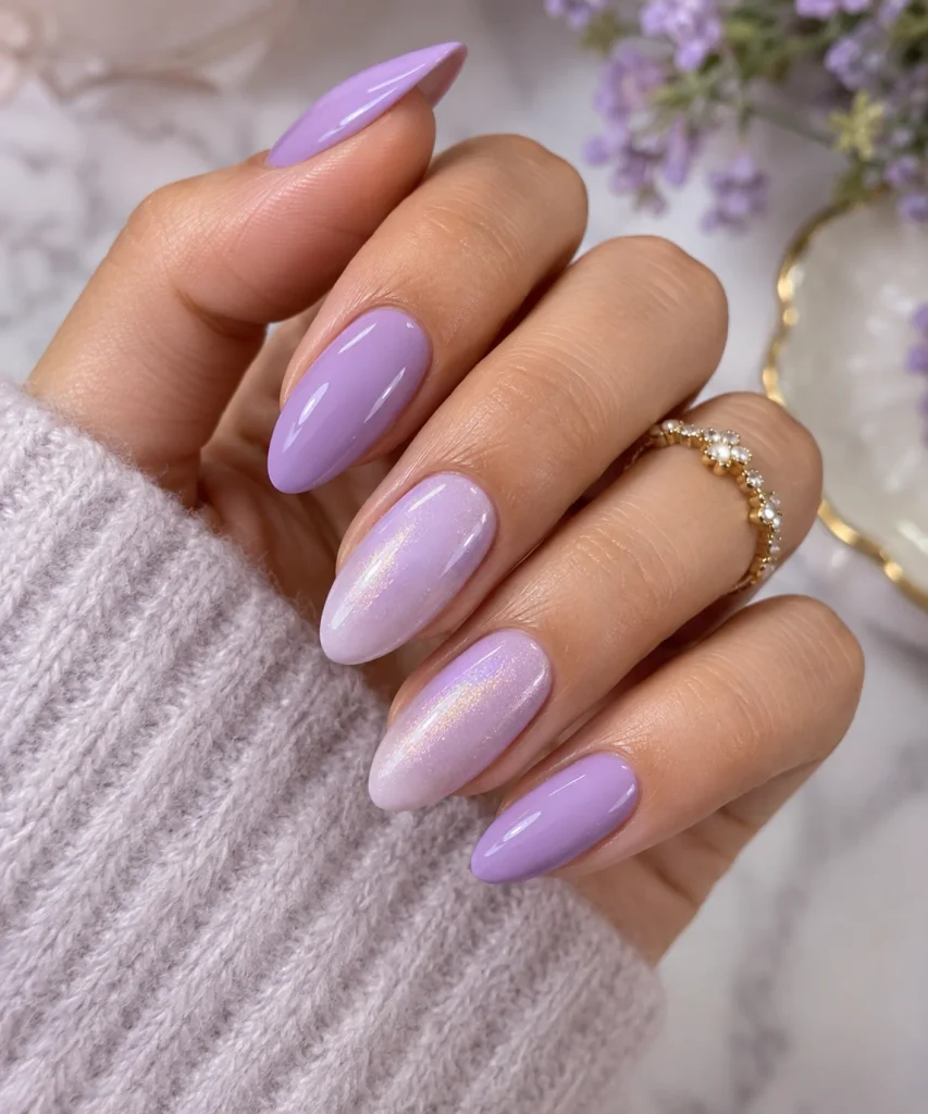 Classic Lavender Rapunzel Nails