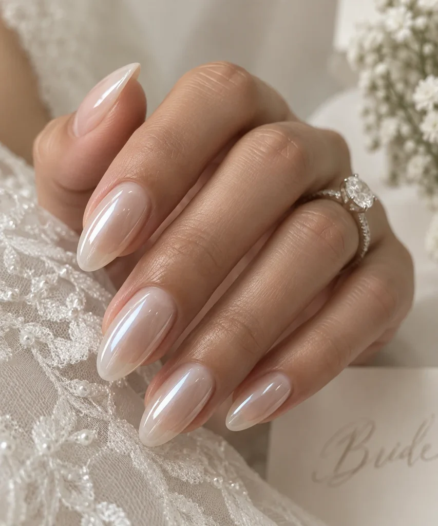 Clear Glazed Donut Nails