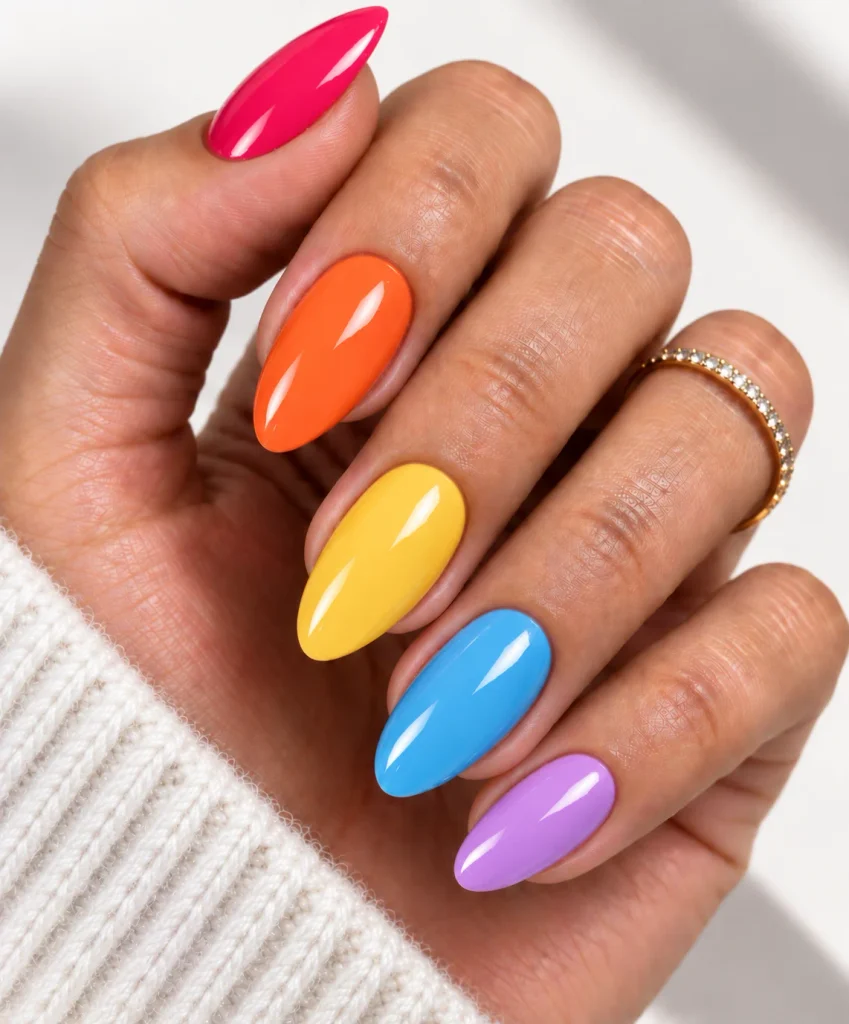 Color Block Nails