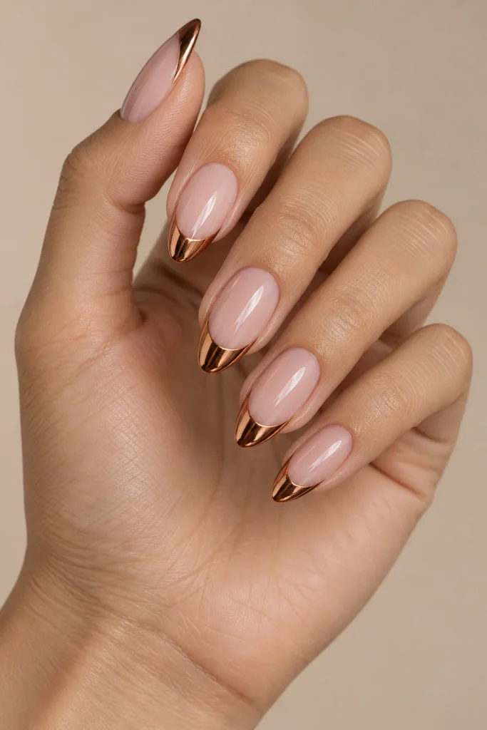 Copper Chrome French Tips 