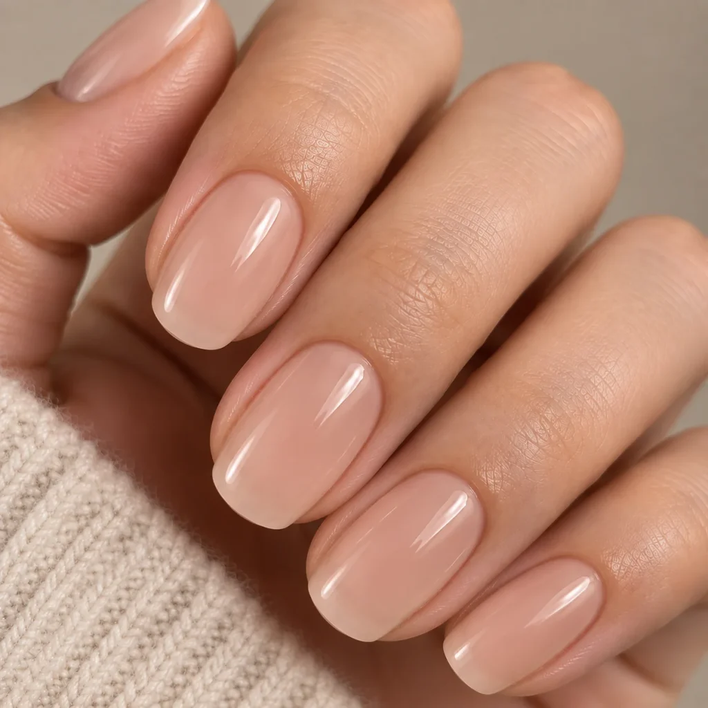 Creamy Nude Soap Nails