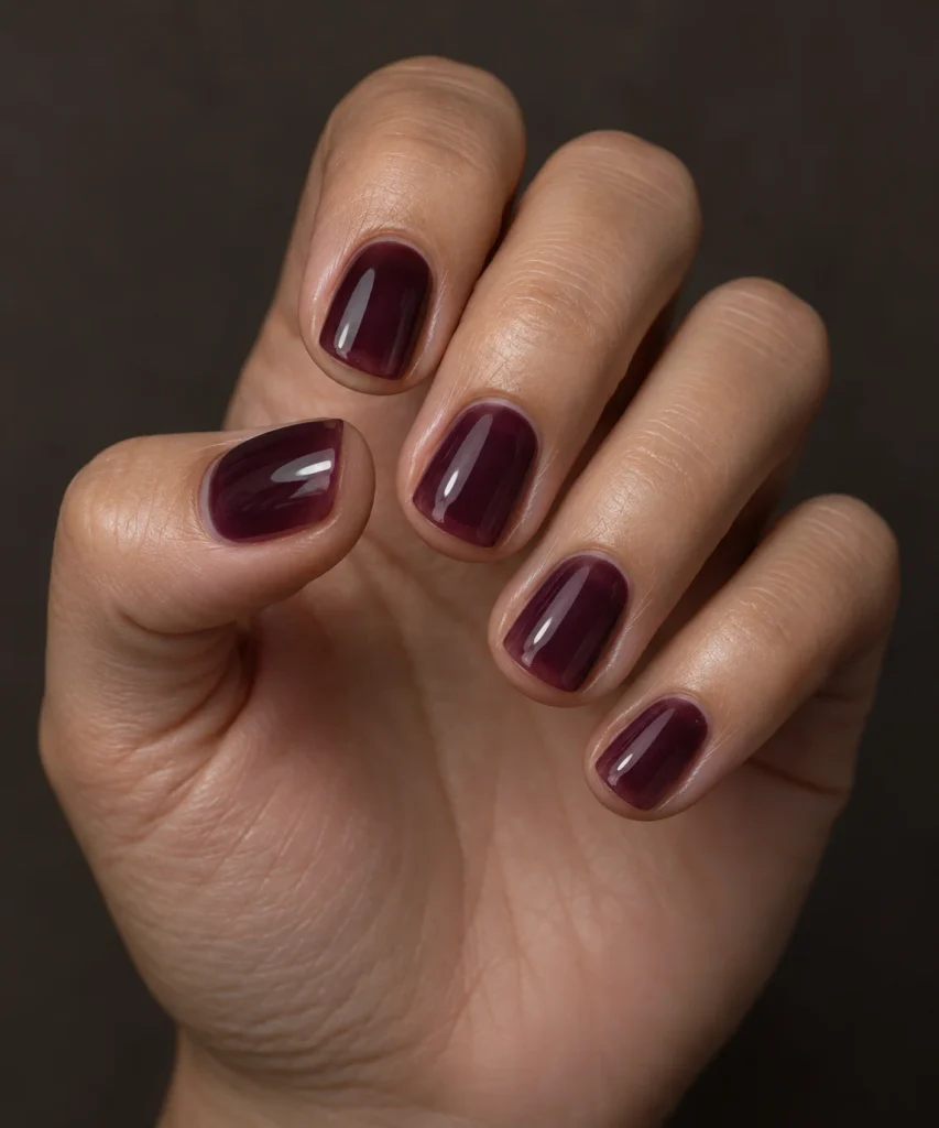  Deep Plum Jelly Nails