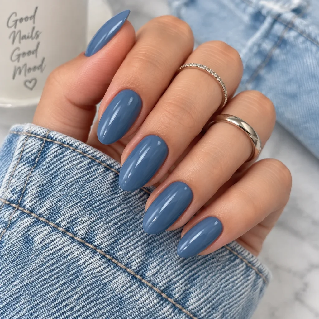 Denim Blue Hoco 
Nails 