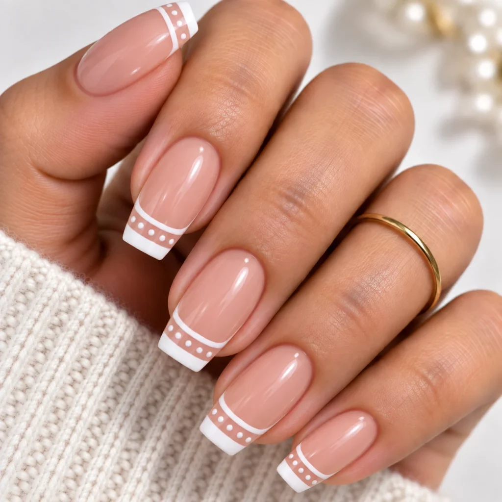 Double French with Dot Divider