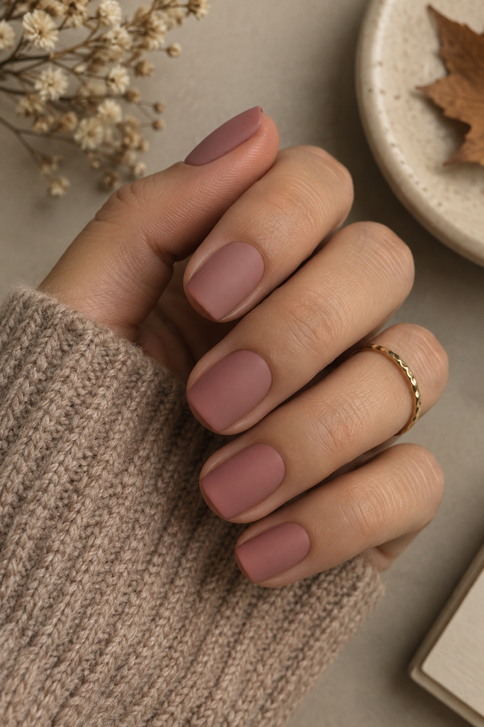 Dusty Rose Manicure