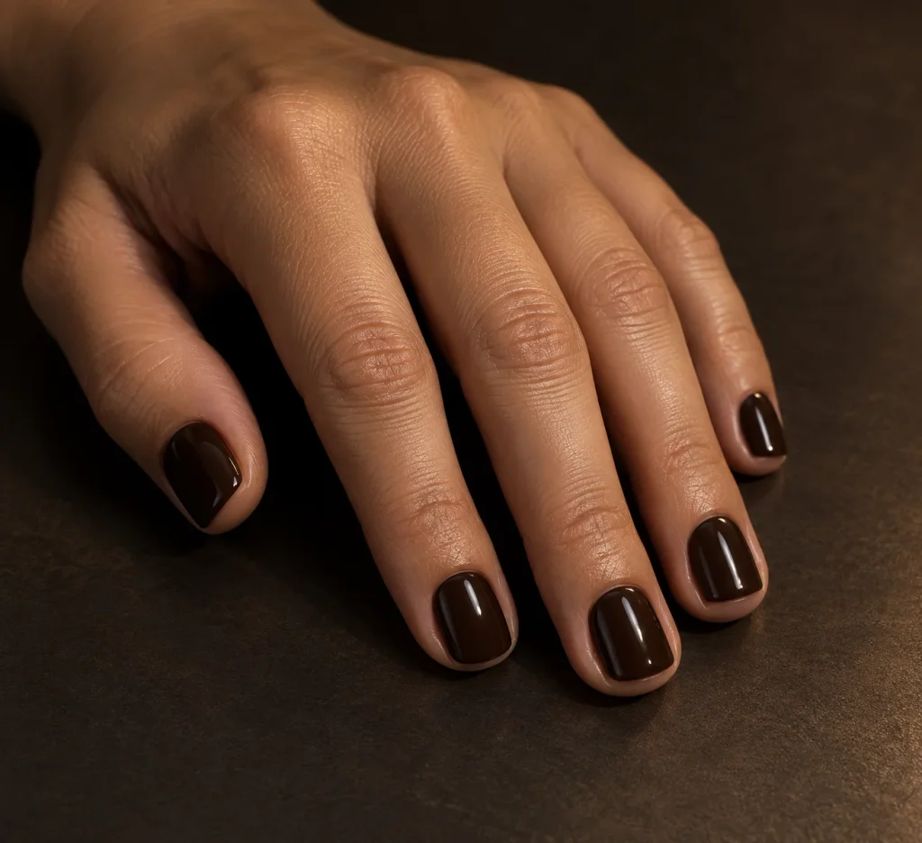 Espresso Martini Brown Nails