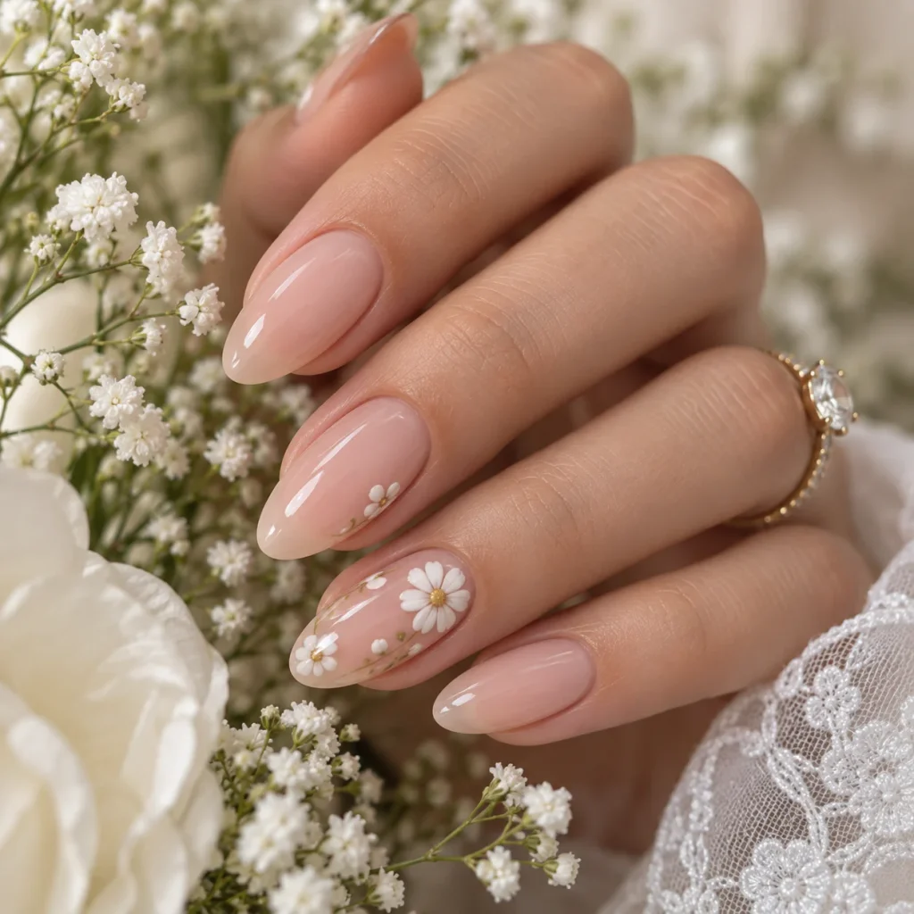 Floral Accent Nails