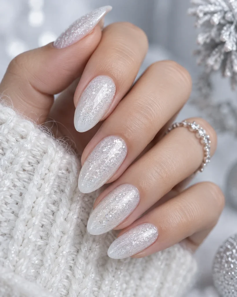  Frosted Glitter Nails