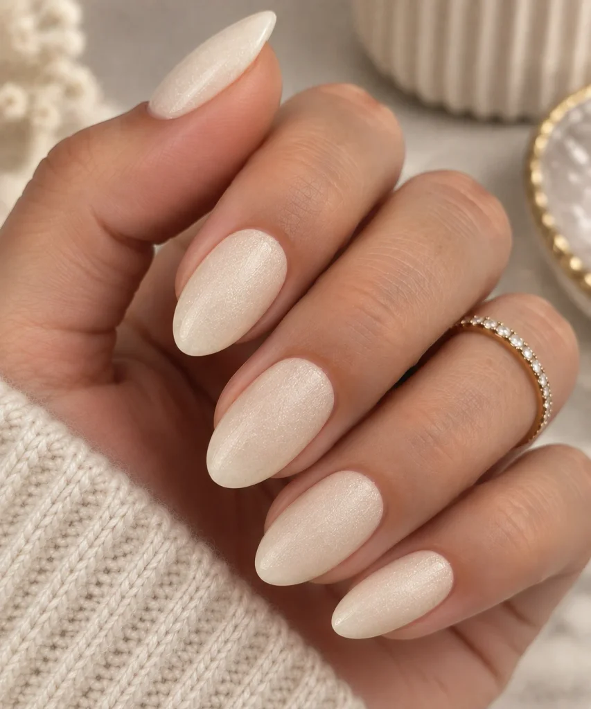 Frosted Vanilla Nails