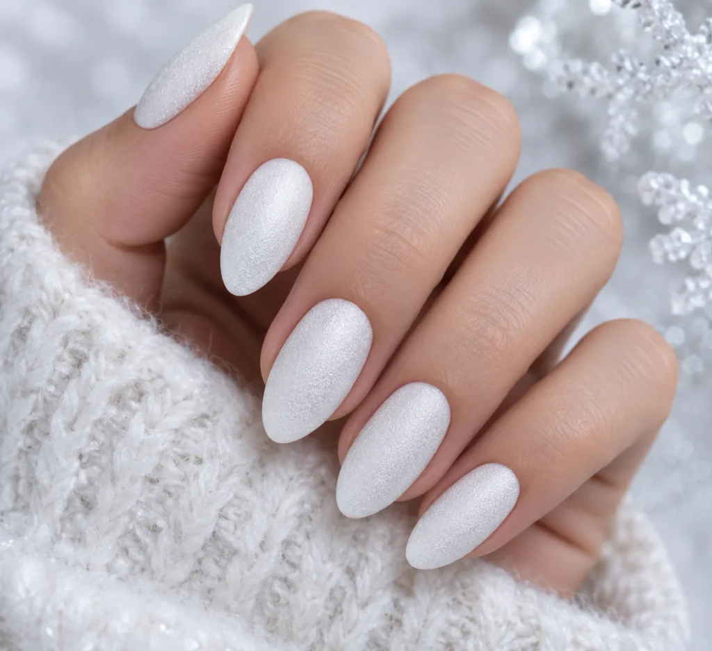  Frosted White Nails