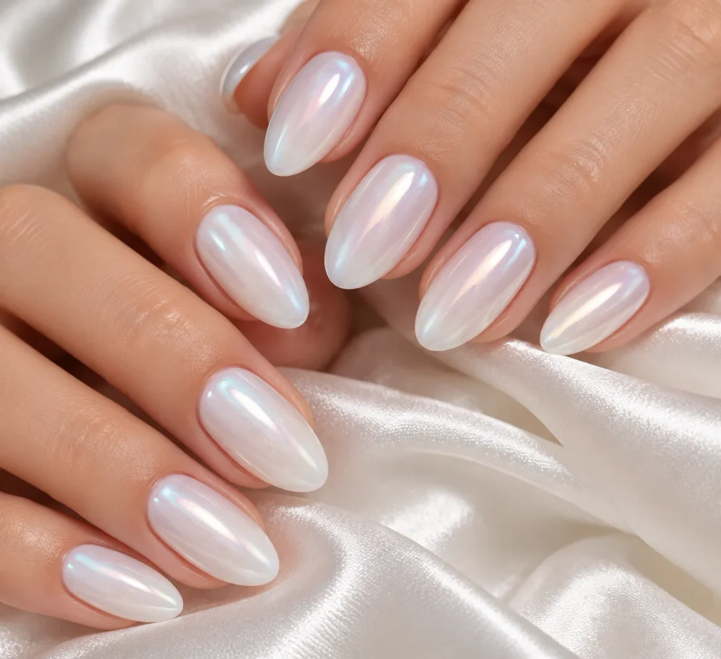 Glazed Donut White Hoco Nails