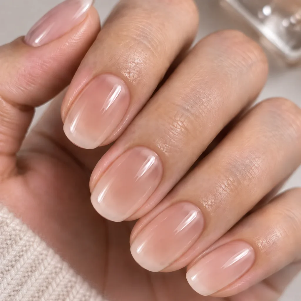 Glossy BIAB Soap Nails