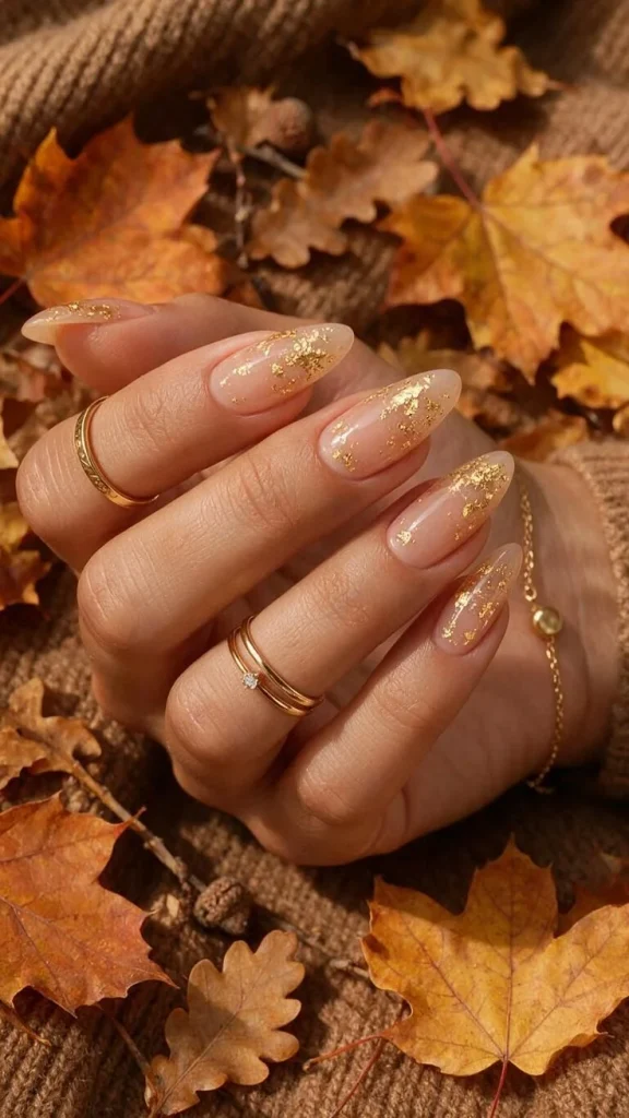 Gold Leaf Accent Nail