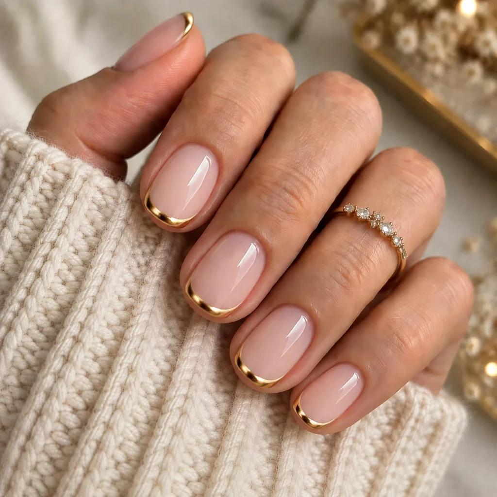 Gold Line French Tips