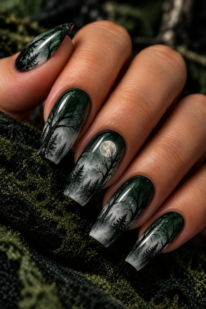 Haunted Forest Mist Nails