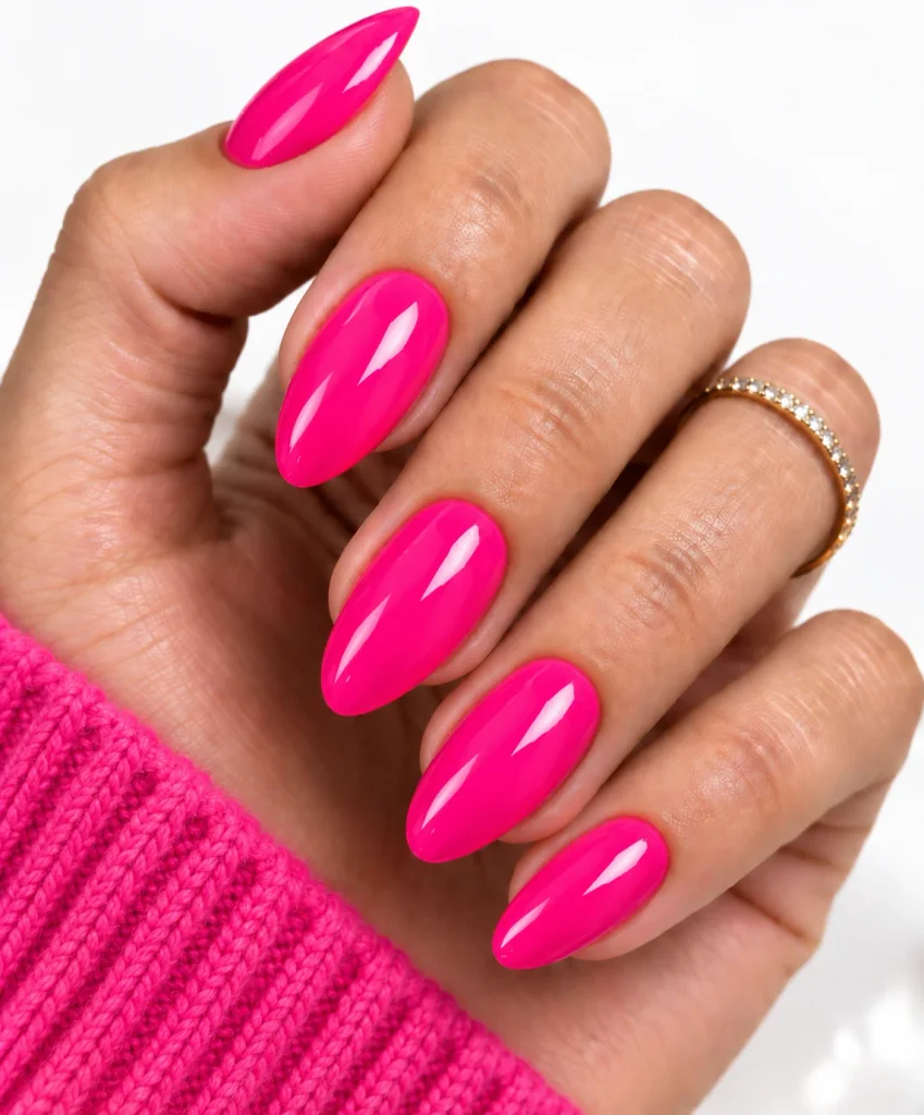 Hot Pink Nails