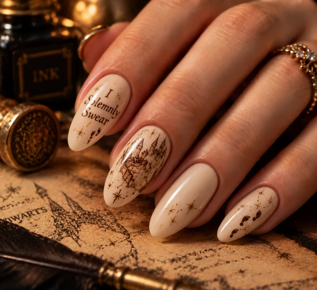 "I Solemnly Swear" Script Nail