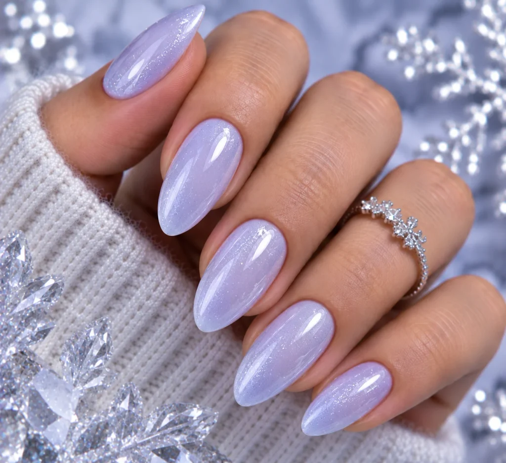  Icy Lavender Nails