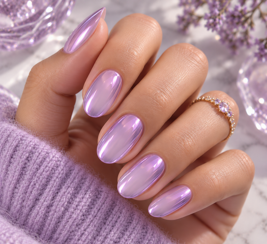 Lavender Milky Base with Chrome