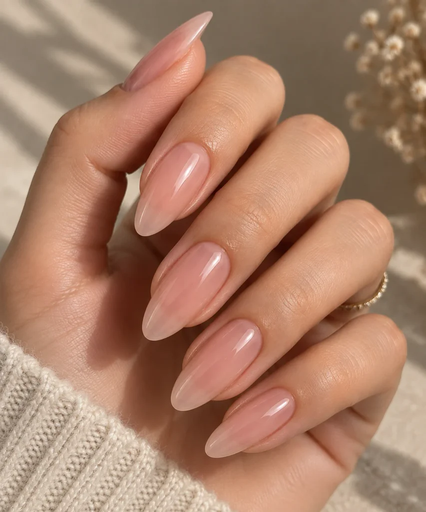 Long Almond Soap Nails